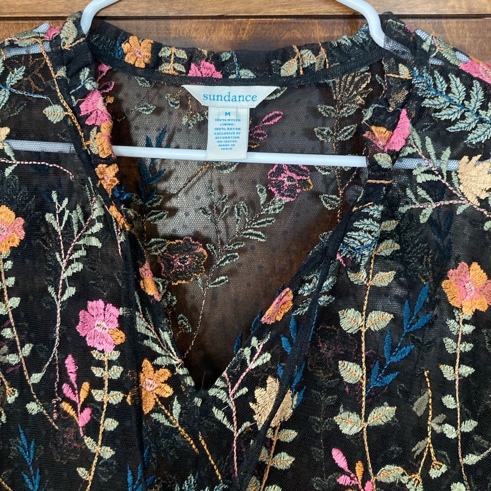 Sundance Meadow Brook embroidered tiered dress.